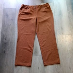 Rafaella dark tan womens slacks trousers size 18W